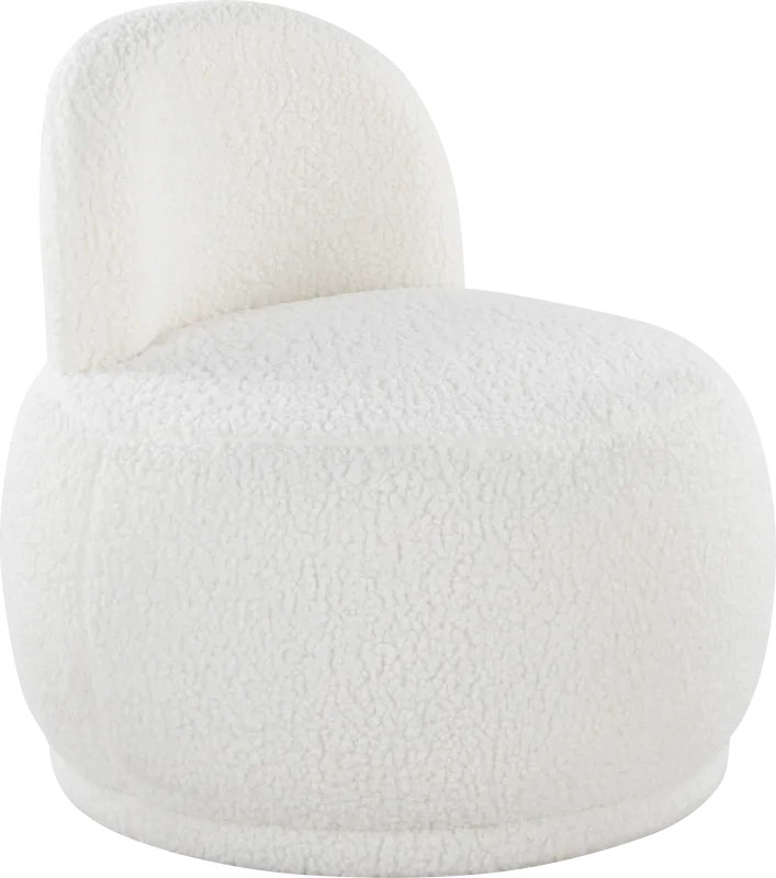 Suska White Accent Chair