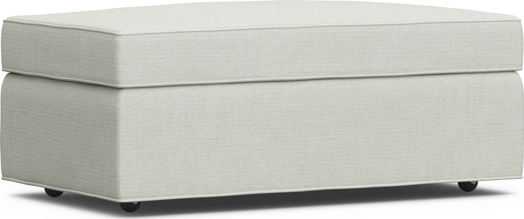 Bellingham Off-White Textured Storage Ottoman - Image 1