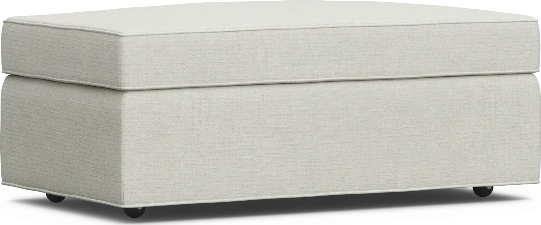 Bellingham Off-White Textured Storage Ottoman