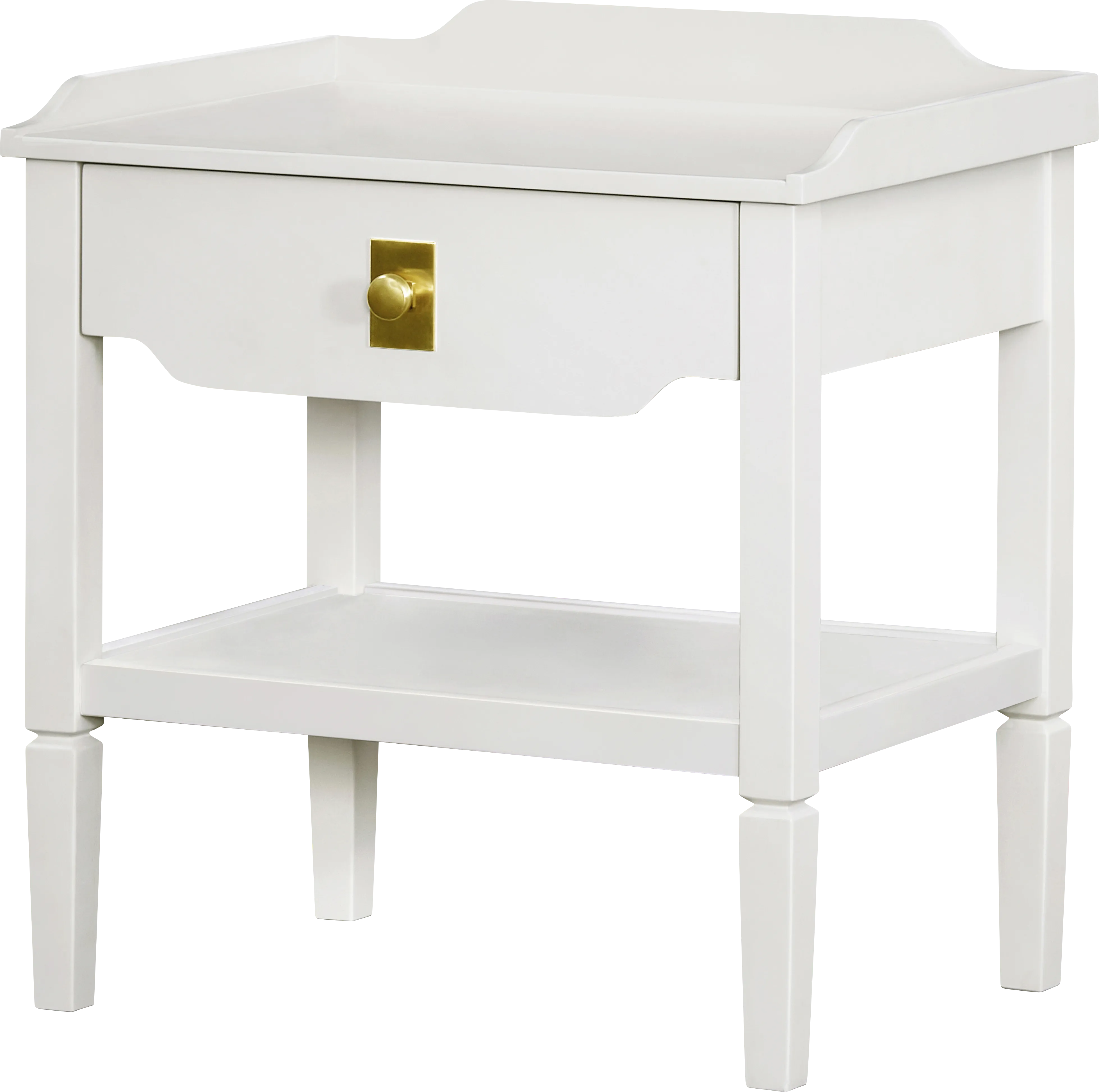 Alnis White End Table