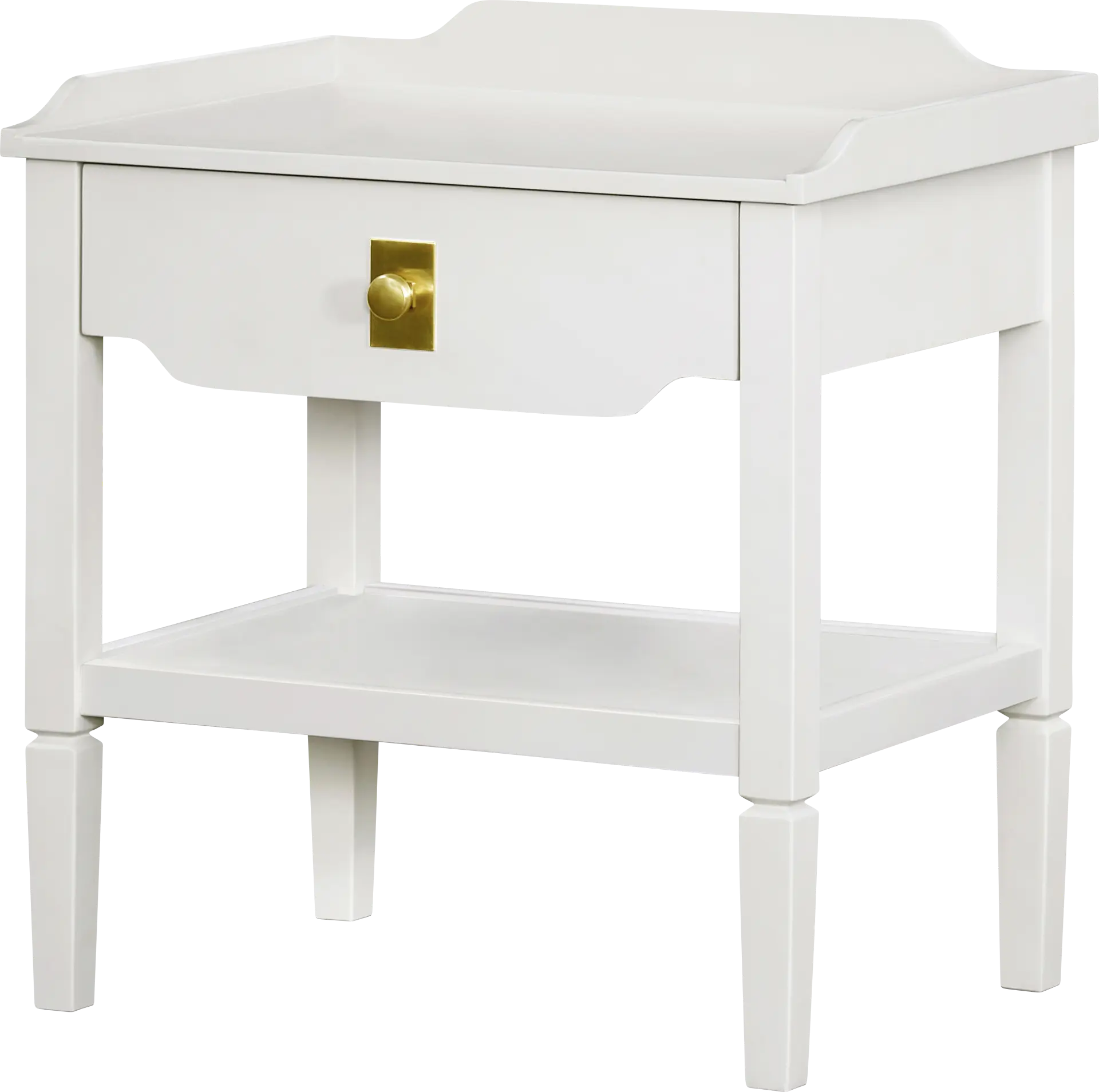 Alnis White End Table