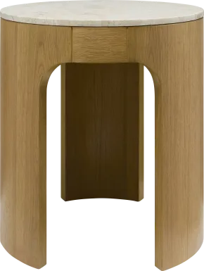 Tuslen White/Brown End Table