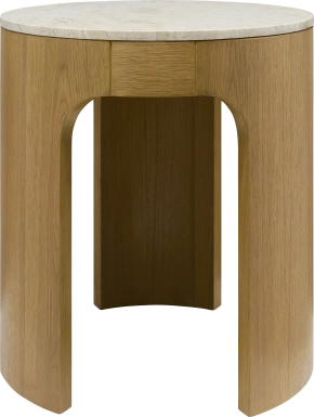 Tuslen White/Brown End Table