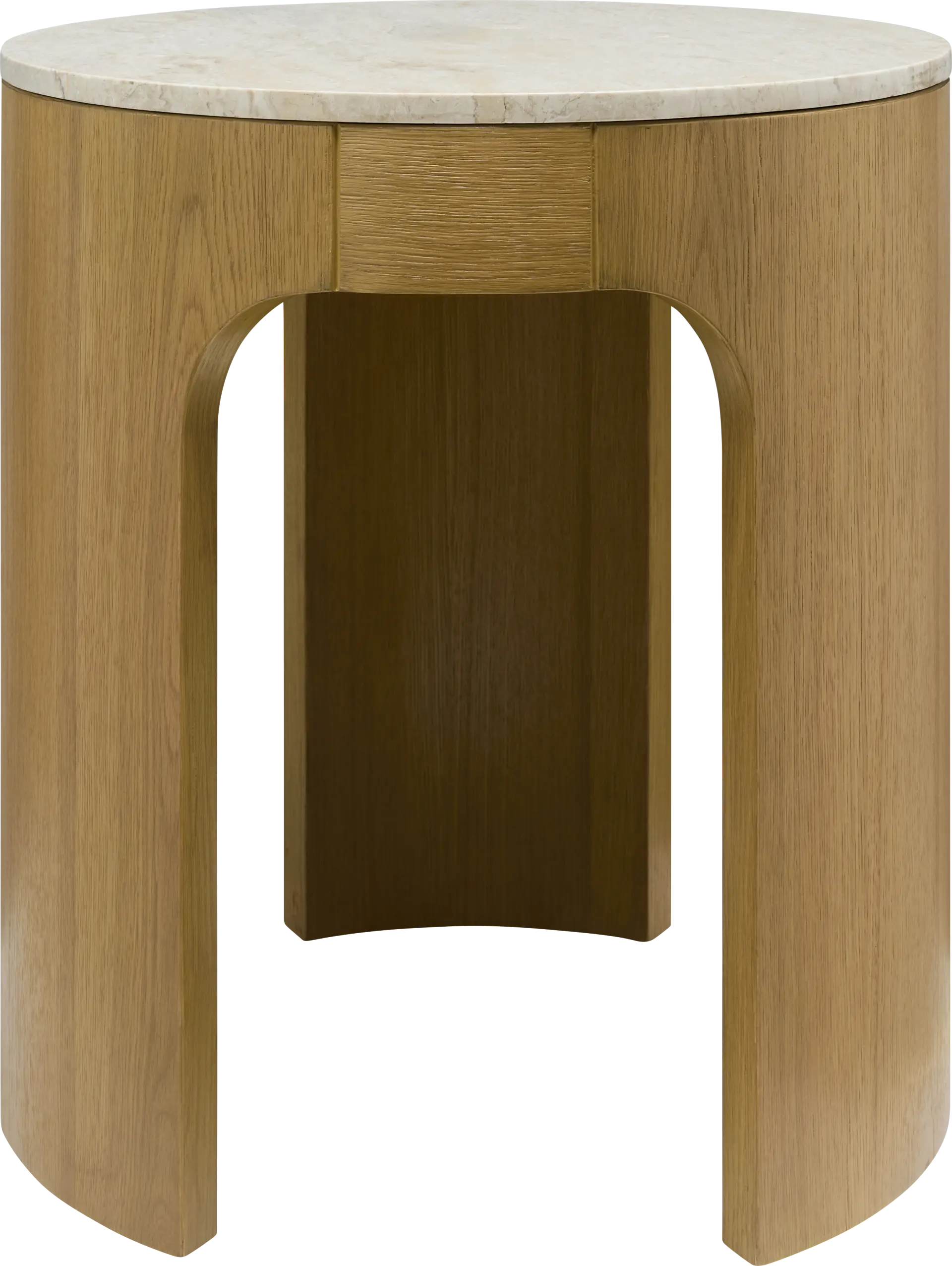 Tuslen White/Brown End Table