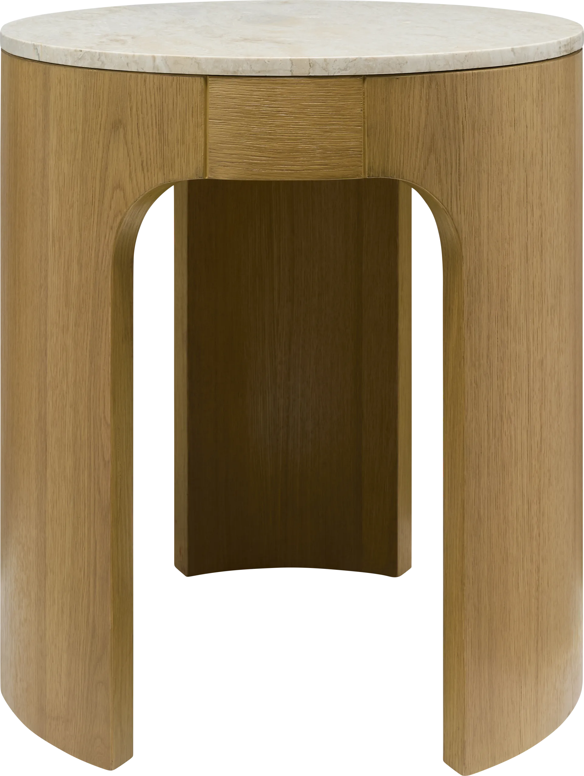 Tuslen White/Brown End Table - Image 1