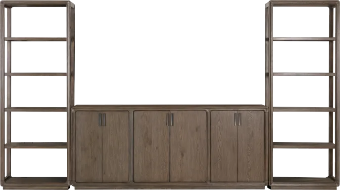 Danan Brown 3 Pc Wall Unit With 84 in. Console