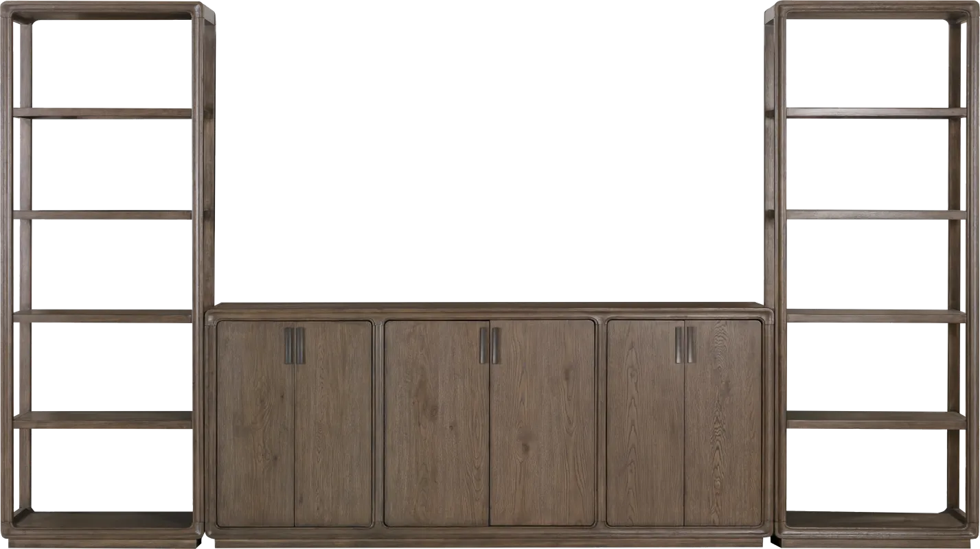 Danan Brown 3 Pc Wall Unit With 84 in. Console