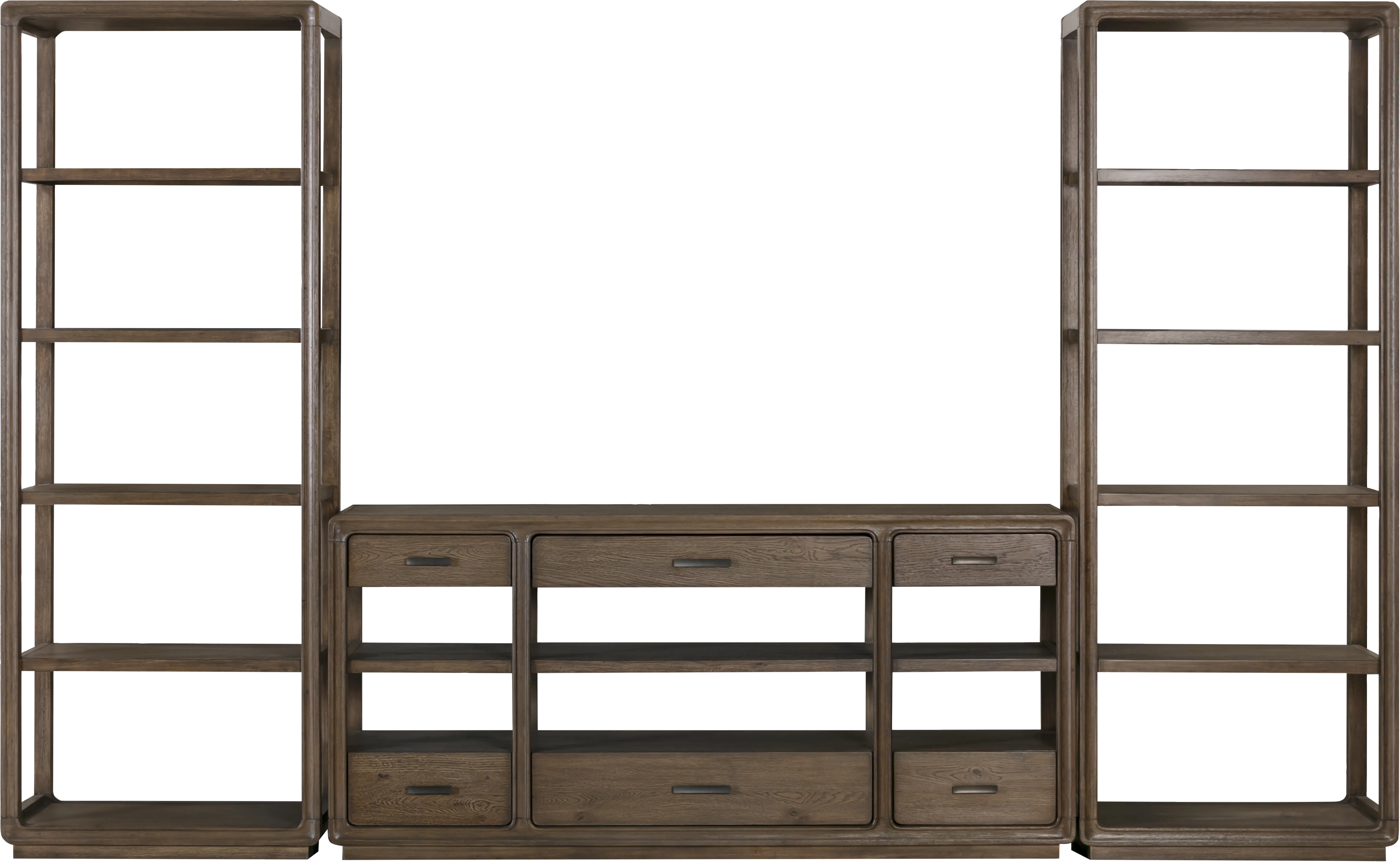 Danan Brown 3 Pc Wall Unit With 70 in. Console - Thumbnail - Image 1