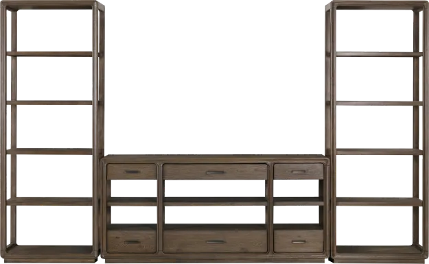 Danan Brown 3 Pc Wall Unit With 70 in. Console