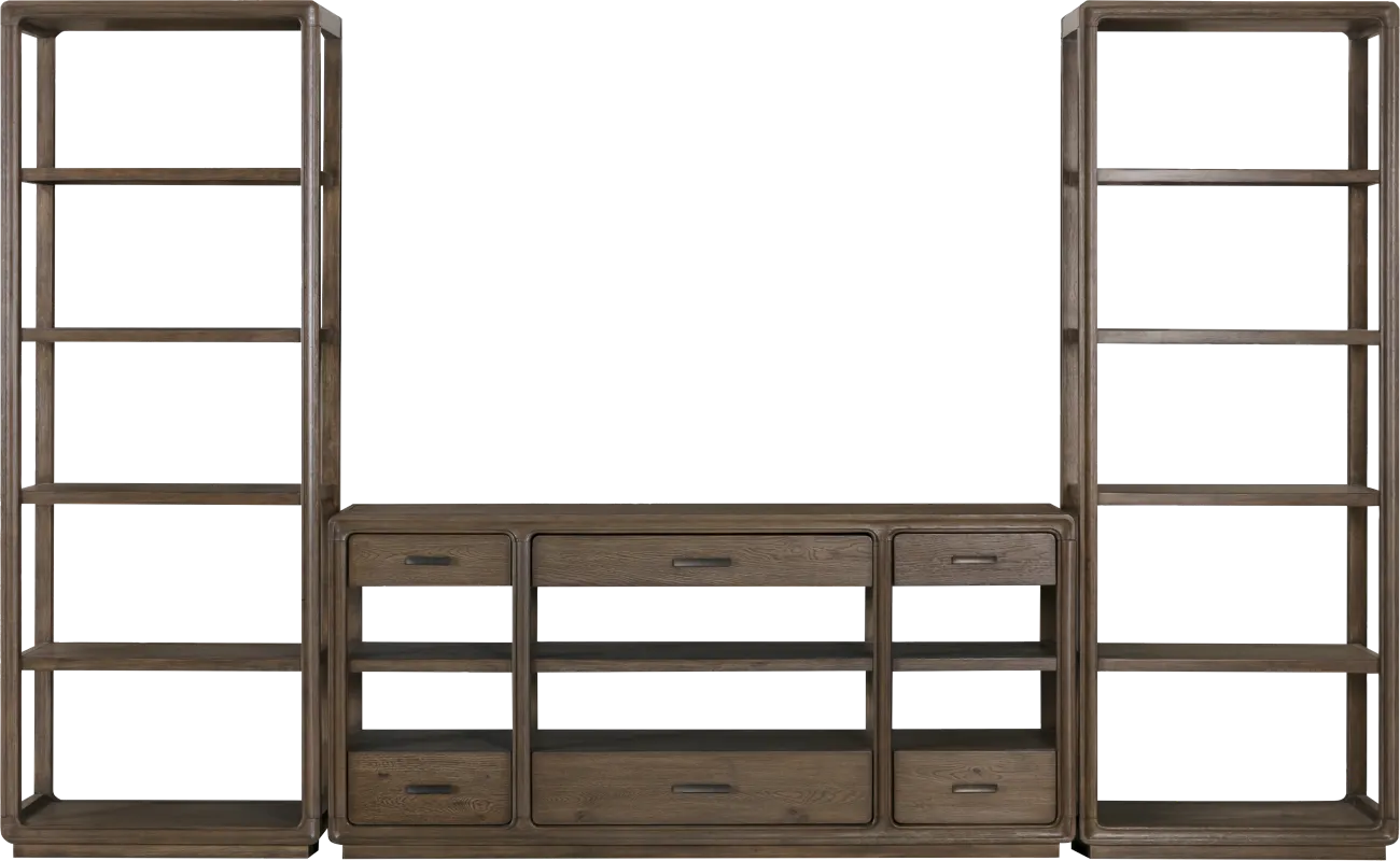 Danan Brown 3 Pc Wall Unit With 70 in. Console