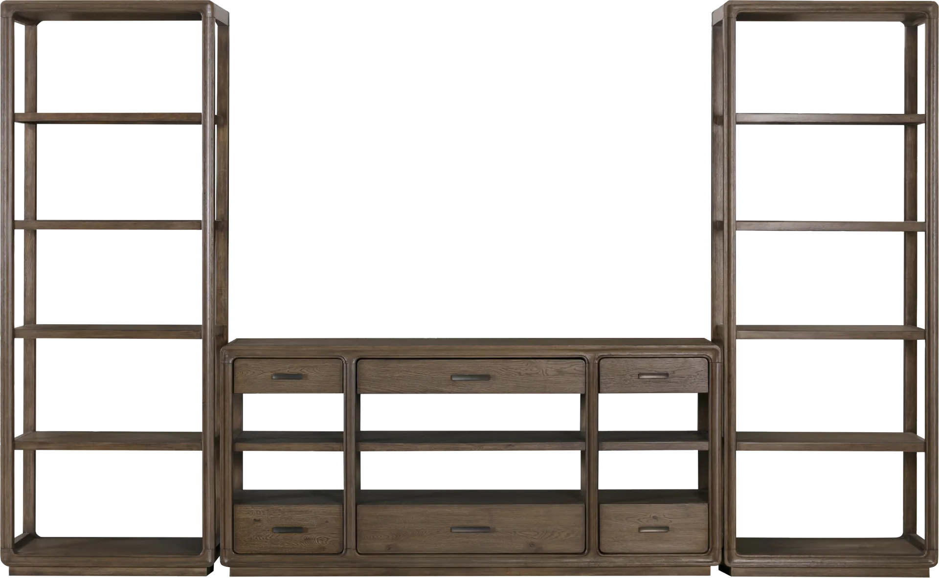 Danan Brown 3 Pc Wall Unit With 70 in. Console - Image 1
