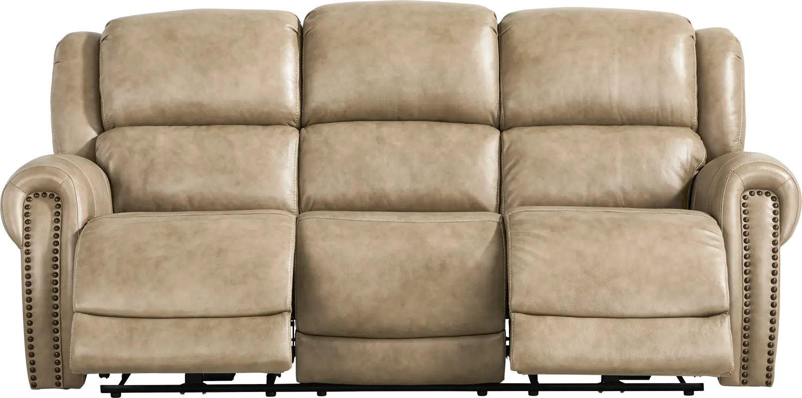 Churchill Taupe Dual Power Reclining Sofa