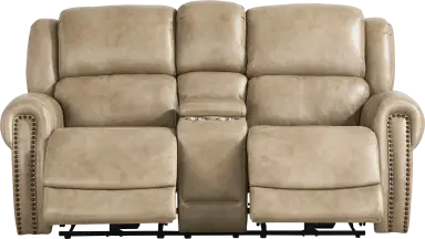 dual power reclining console loveseat