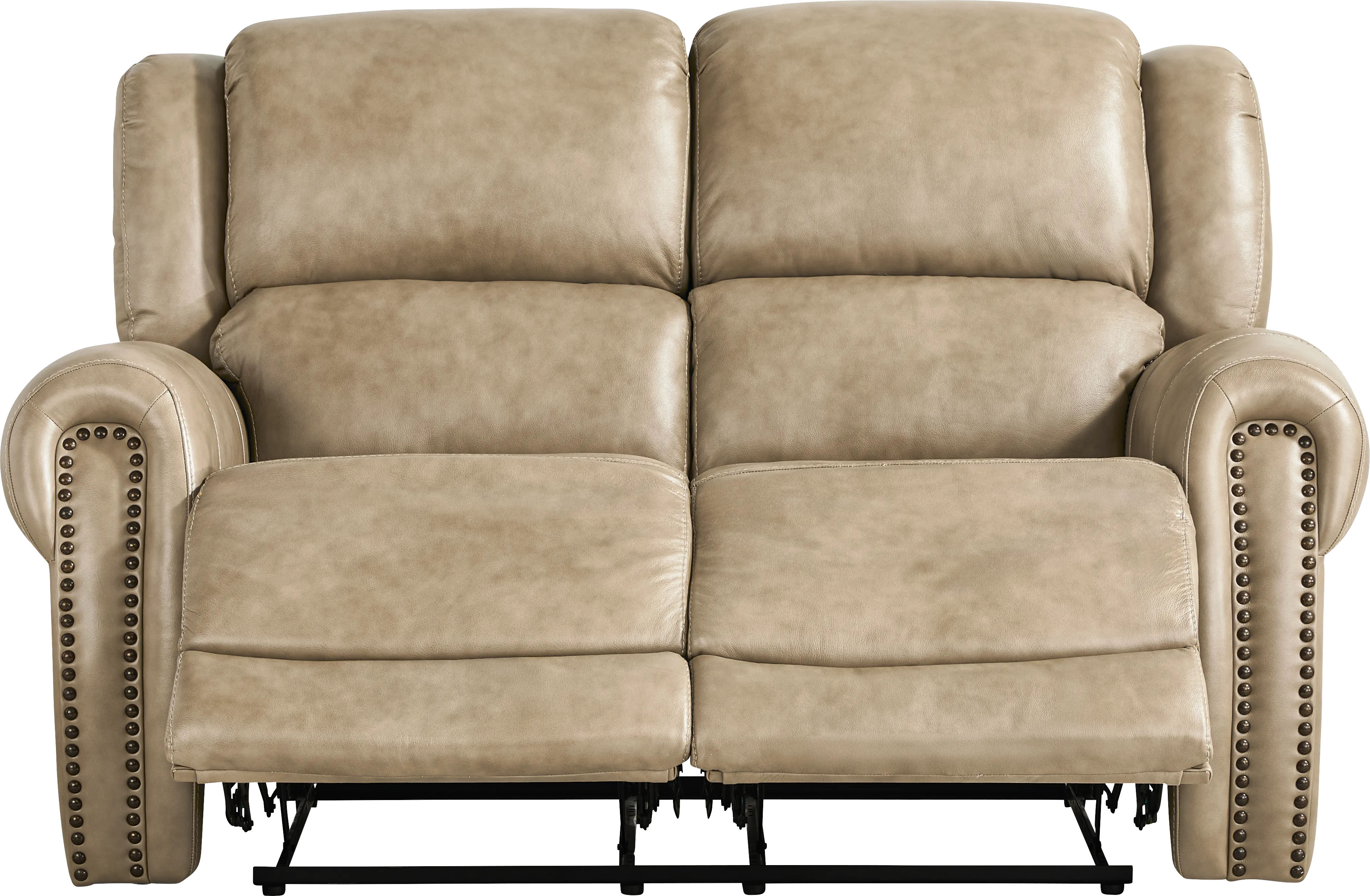 Churchill Taupe Reclining Loveseat - Thumbnail - Image 1