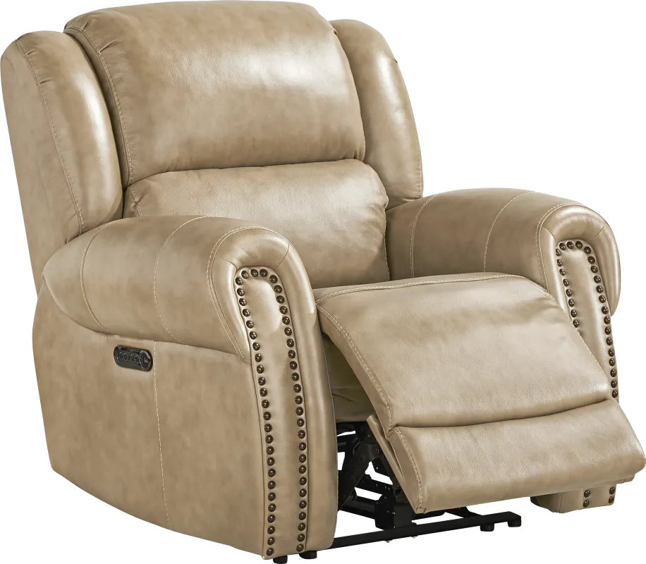Churchill Taupe Dual Power Recliner