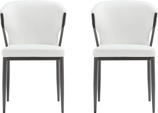 Blossompoint White Dining Chair, Set of 2