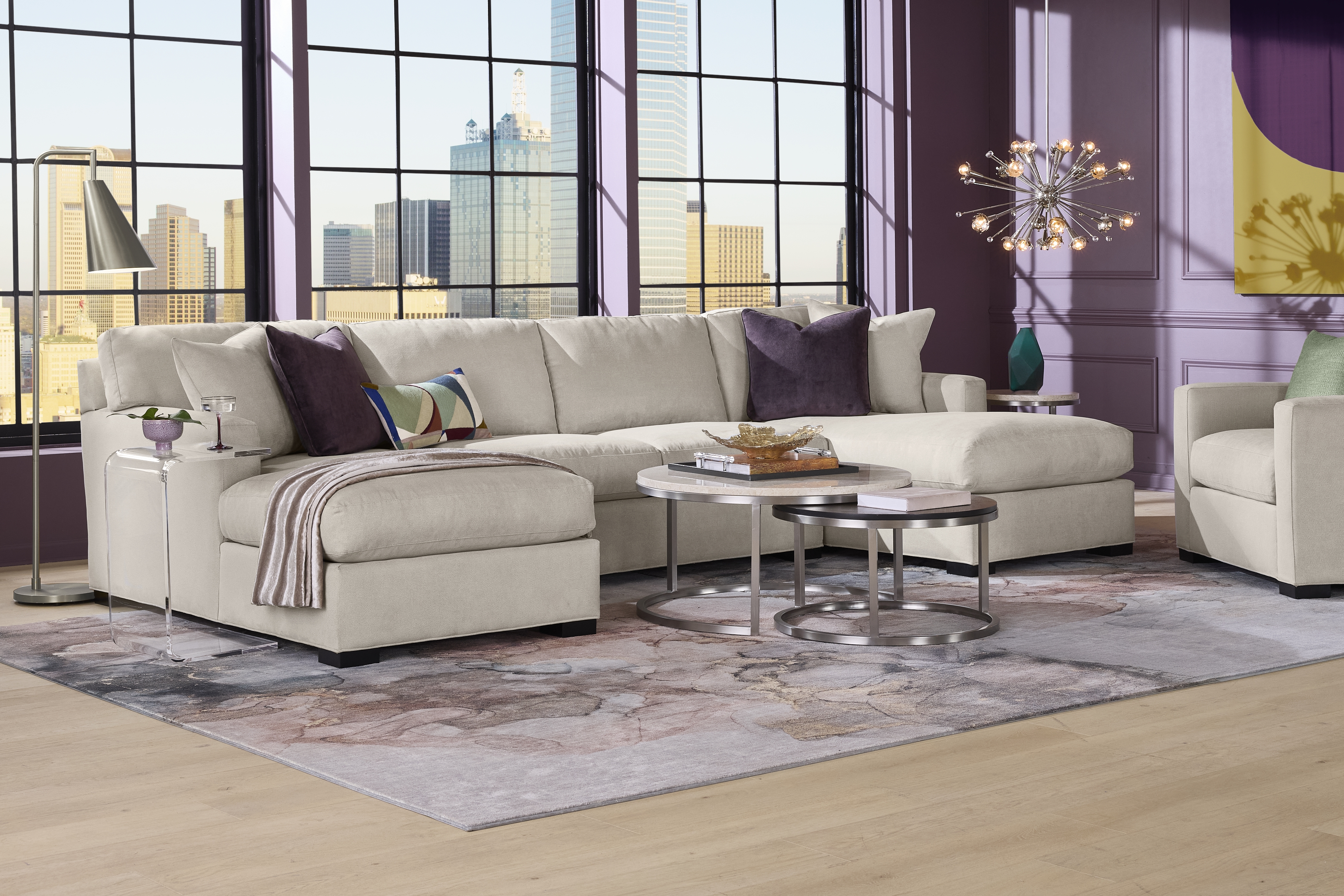 Harmonie Dove 3 Pc Sectional - Thumbnail - Image 2