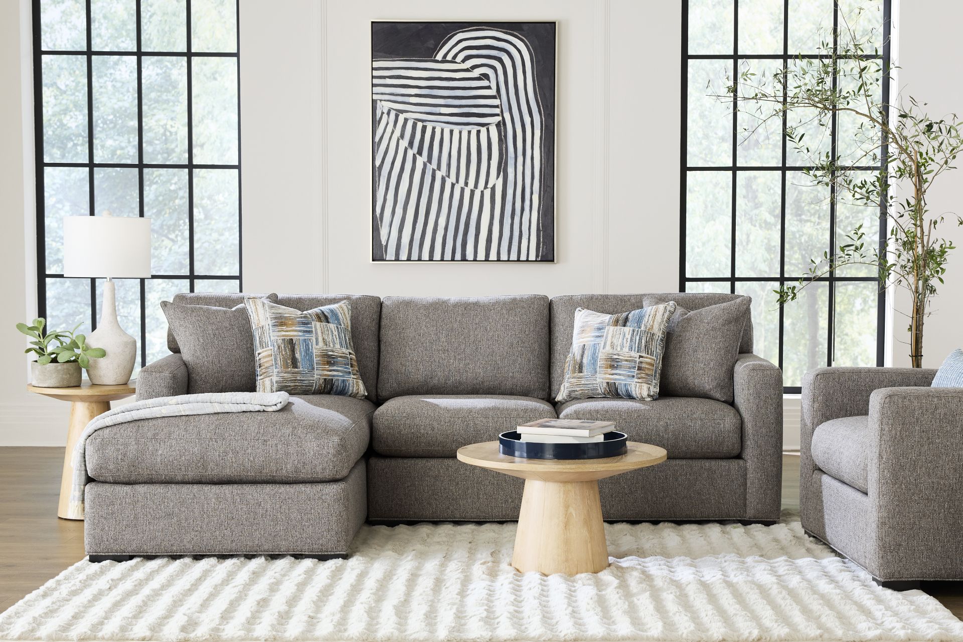 Harmonie Gray 2 Pc Sectional - Image 2