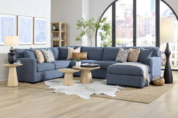 Harmonie Sapphire 3 Pc Gel Foam Sleeper Sectional