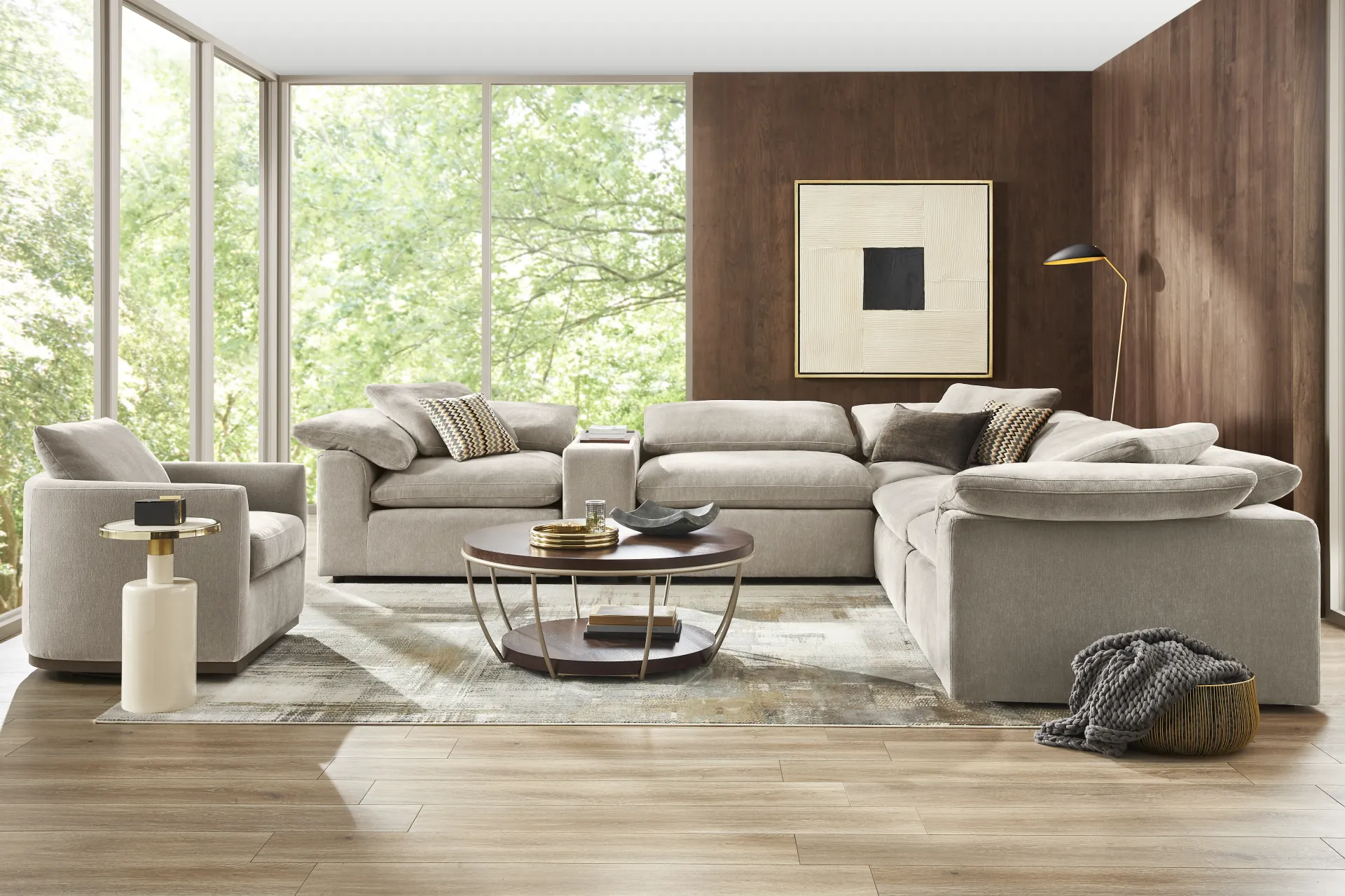 The Flow Gray 6 Pc Sectional - Image 1