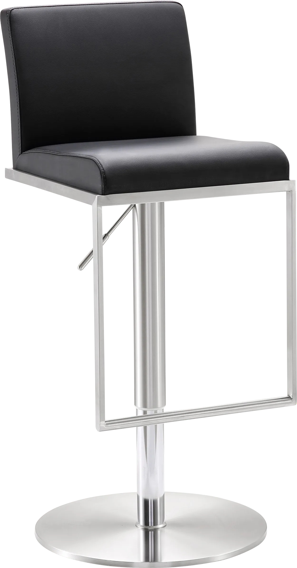 Atrani Black Adjustable Swivel Barstool - Image 1