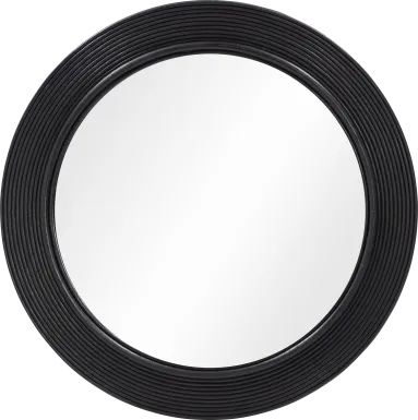 Cambertree Black Round Mirror