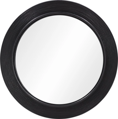 Cambertree Black Round Mirror