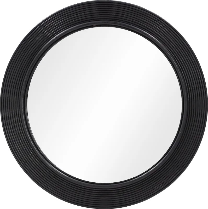 Cambertree Black Round Mirror