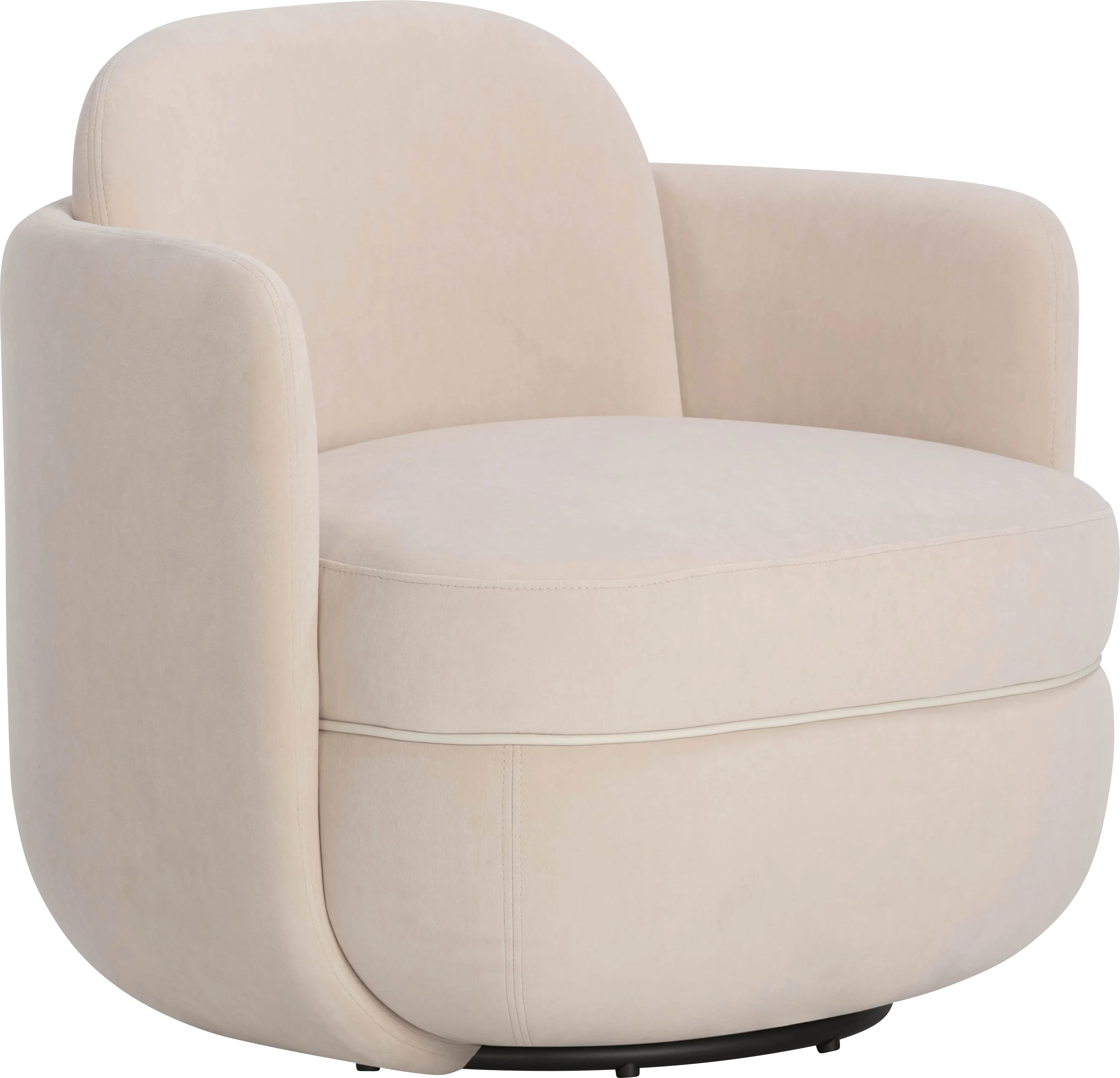 Marbleain Light Pink Swivel Accent Chair - Thumbnail - Image 1