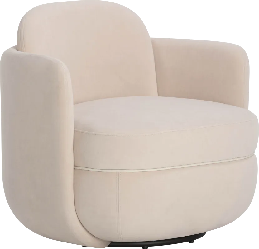 Marbleain Light Pink Swivel Accent Chair