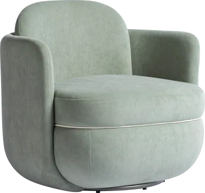 Marbleain Mint Green Swivel Accent Chair