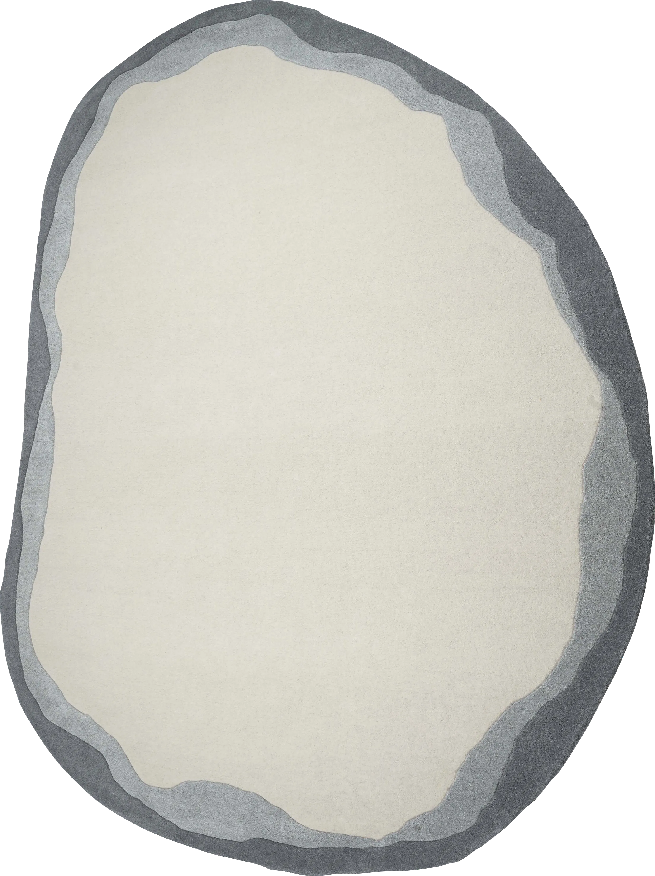Petalshine Gray 8' x 10' Gray Oval Rug