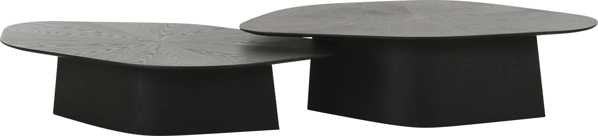 Gangiy III Black Nesting Cocktail Table, Set of 2