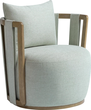 Chesterna Mint Green Swivel Accent Chair