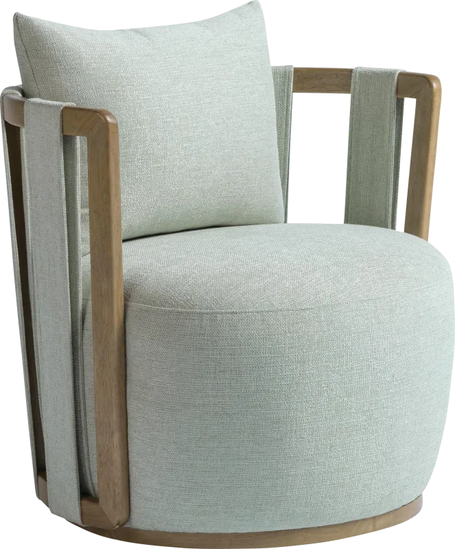 Chesterna Mint Green Swivel Accent Chair