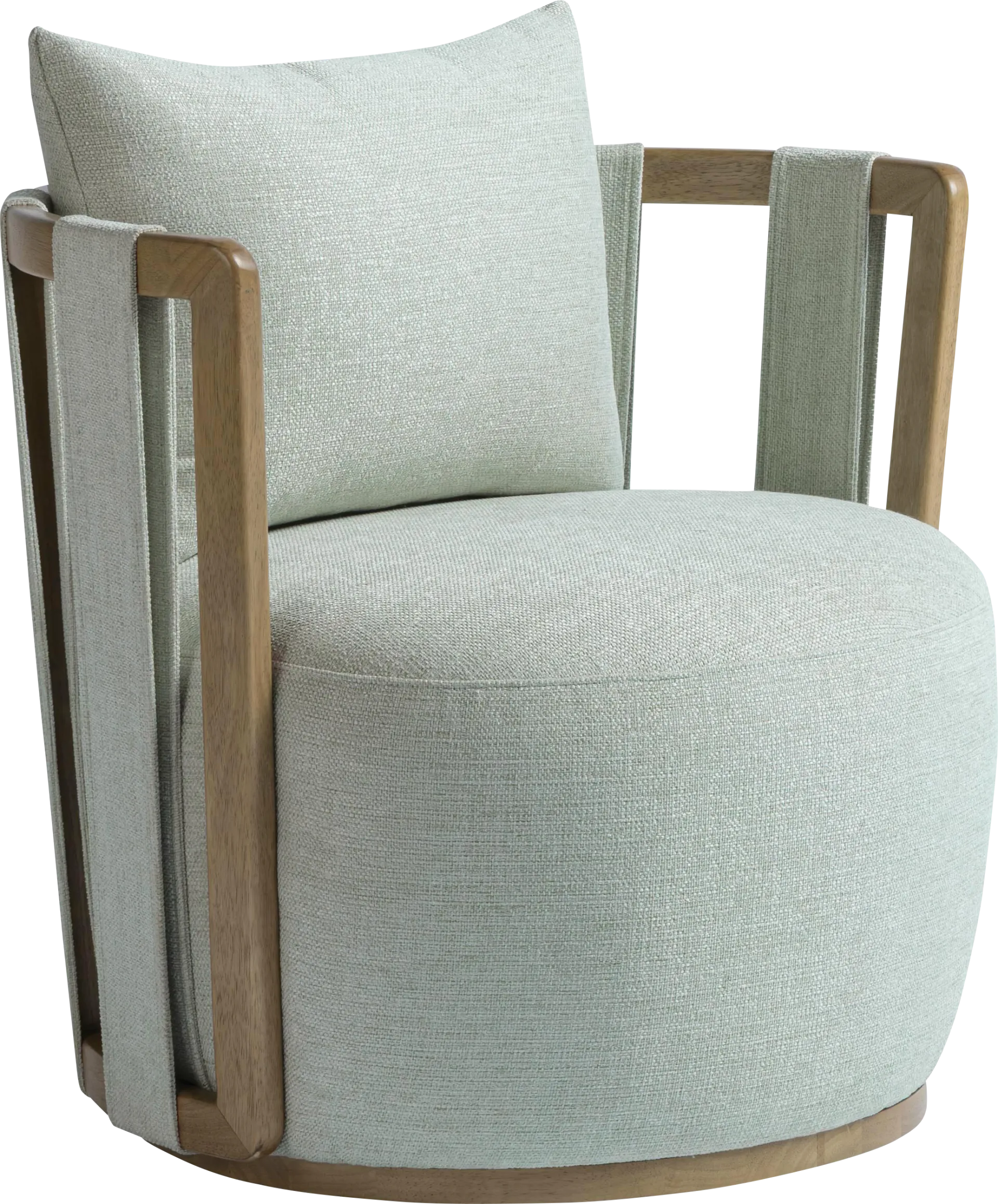 Chesterna Mint Green Swivel Accent Chair - Image 1