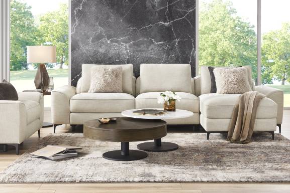 Aspen Sand 3 Pc Dual Power Reclining Sectional