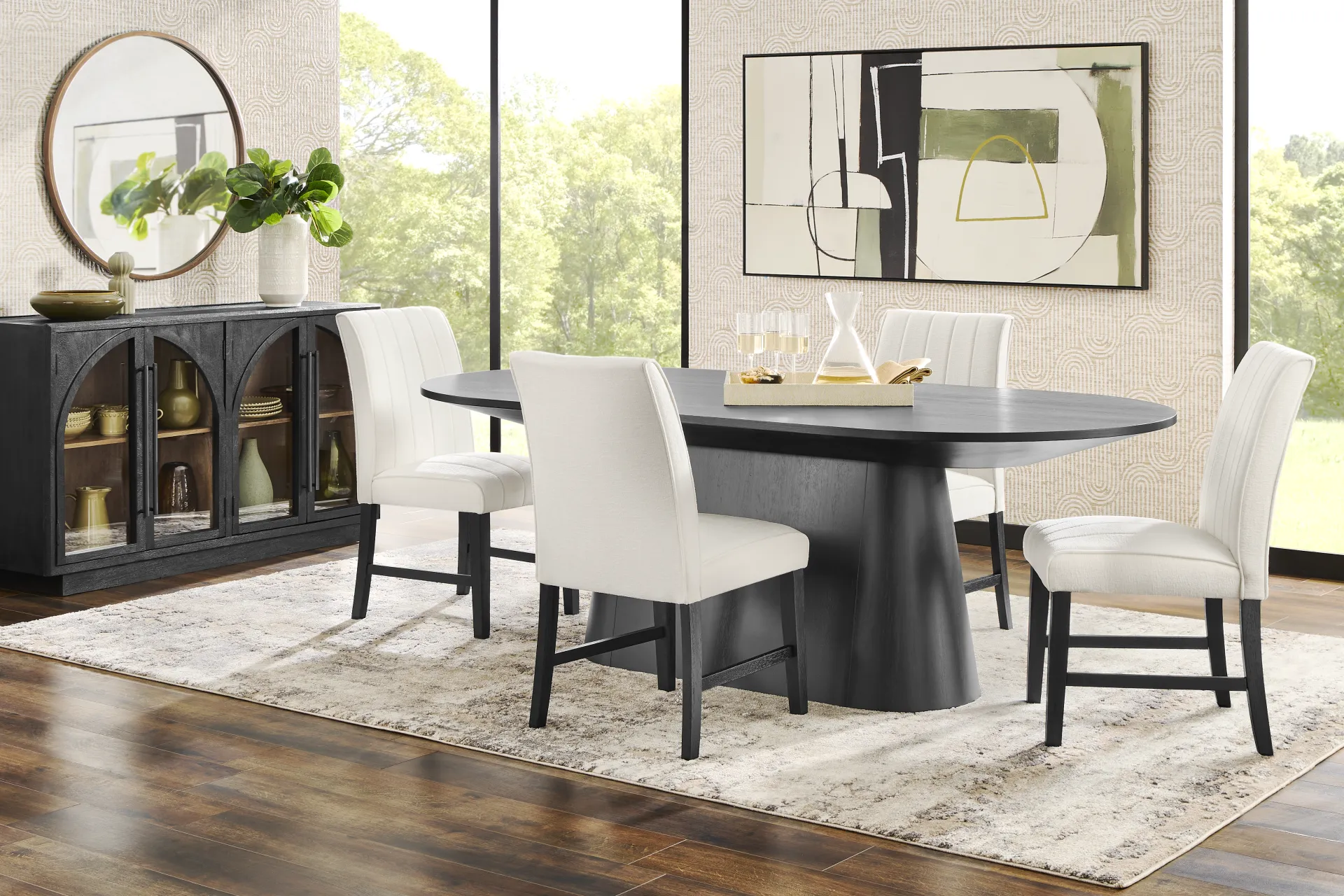 Kendall Black Oval Dining Table - Image 1