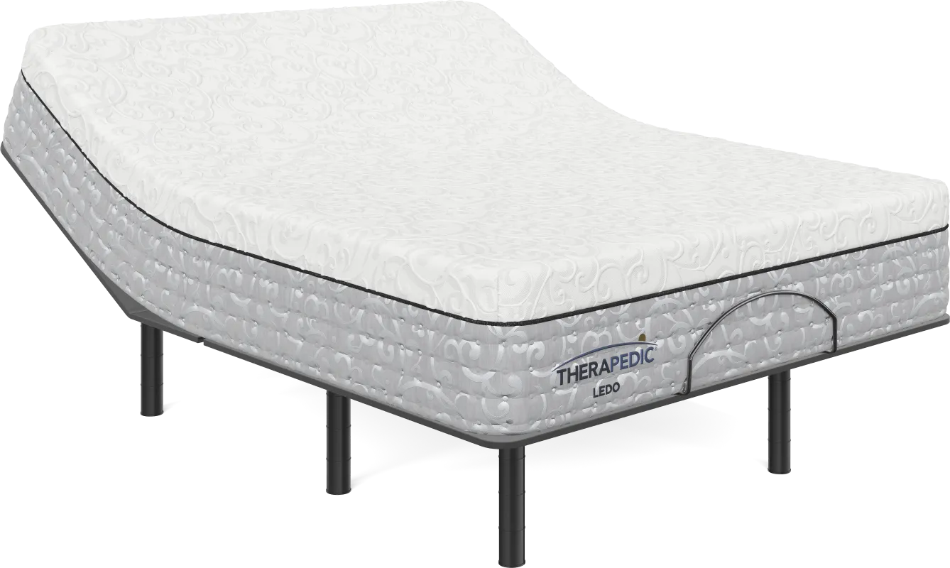 Therapedic Ledo Queen Mattress with Head Up Only Base