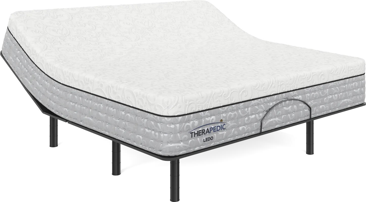 Therapedic Ledo King Mattress with Head Up Only Base