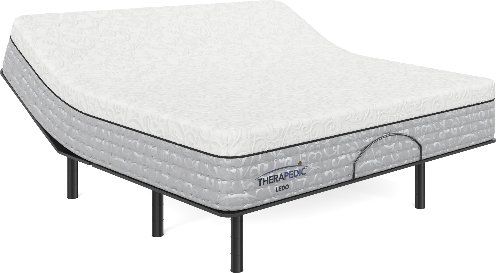 Therapedic Ledo King Mattress with Head Up Only Base - Image 1