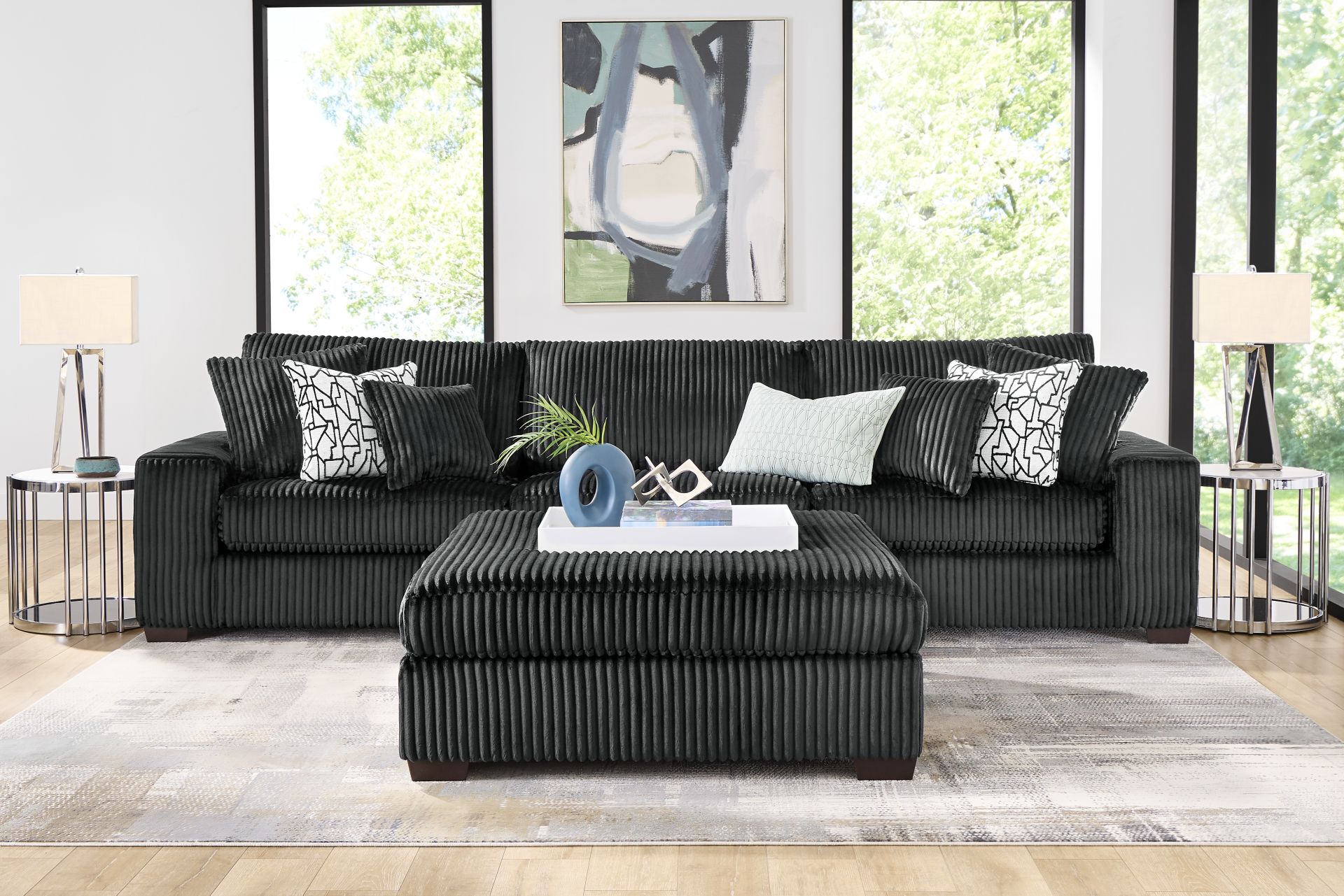 Lexford Park Black 3 Pc Sectional - Image 2