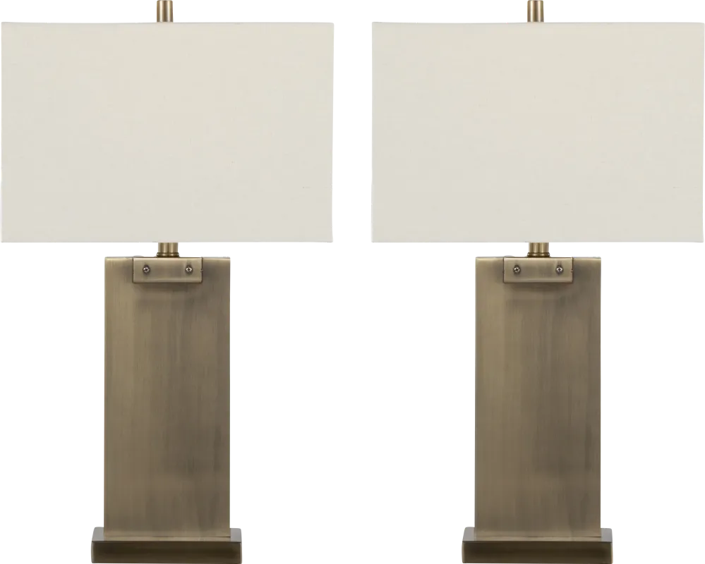 Dalliotte Hollow Brass Lamp, Set of 2
