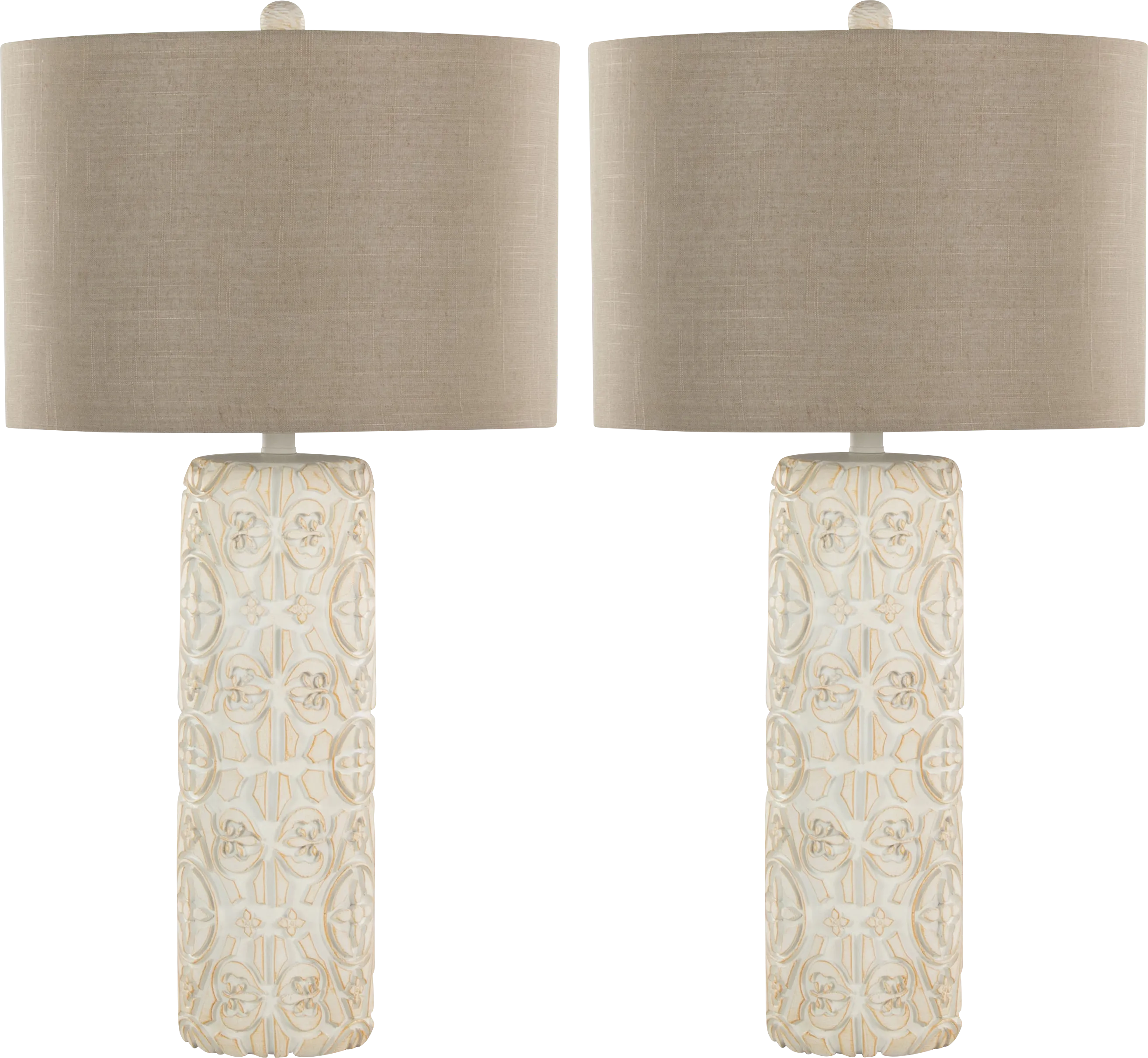 Iris Nest Off-White Lamp, Set of 2 - Thumbnail - Image 1