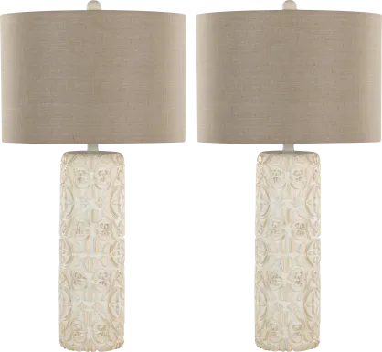 Iris Nest Off-White Lamp, Set of 2