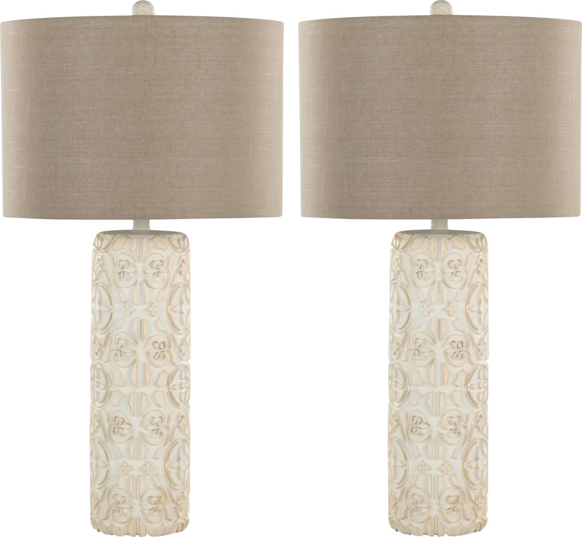 Iris Nest Off-White Lamp, Set of 2