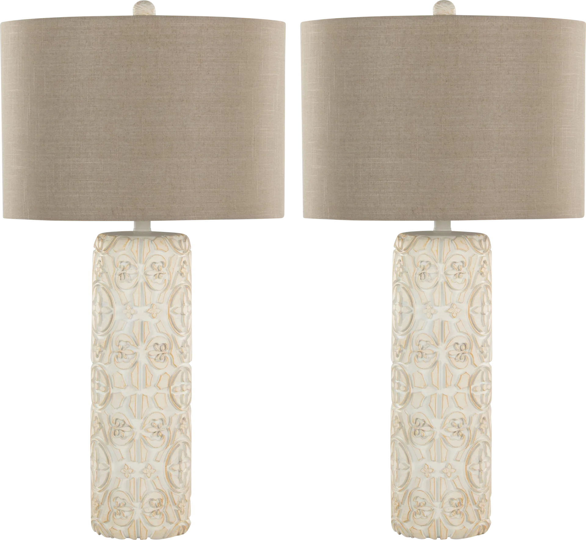 Iris Nest Off-White Lamp, Set of 2 - Image 1