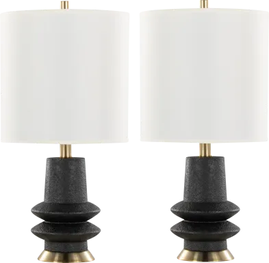 Trombly Lane Black Lamp, Set of 2