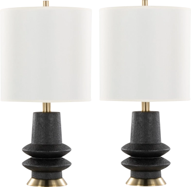 Trombly Lane Black Lamp, Set of 2