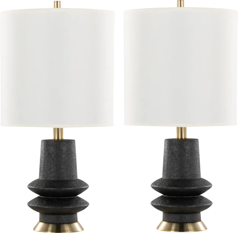 Trombly Lane Black Lamp, Set of 2